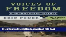 [Popular] Books Voices of Freedom: A Documentary History (Fourth Edition)  (Vol. 2) Free Online