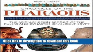 [Popular] Chronicle of the Pharaohs Paperback Free