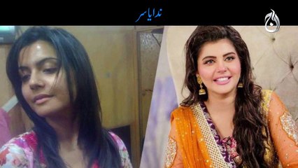 Pakistani celebrities with and without makeup