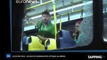 JO de Rio 2016 : Un bus de journalistes attaqué, les images chocs (Vidéo)