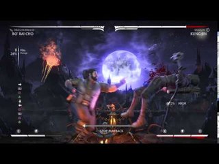Mortal Kombat X Bo' Rai Cho 32% Midscreen 2 Meter Kombo
