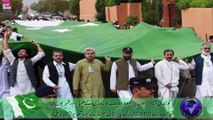Walk for Peace in Balochistan with Pakistan flag