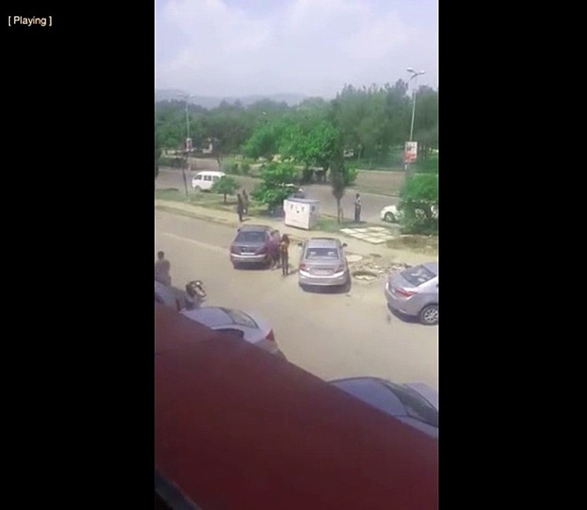 A Topless Girl in F10 Markaz Islamabad Fighting With a Man