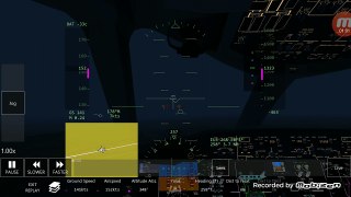 SINGAPORE AIRLINE B787-10 landing to EBFS with extreme meteorological situation