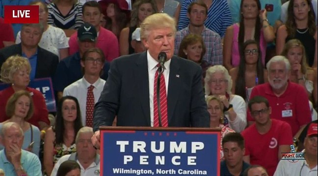 Donald Trump on Hillary Clinton Wilmington NC 8 9 16 | donald trump |donald trump wife