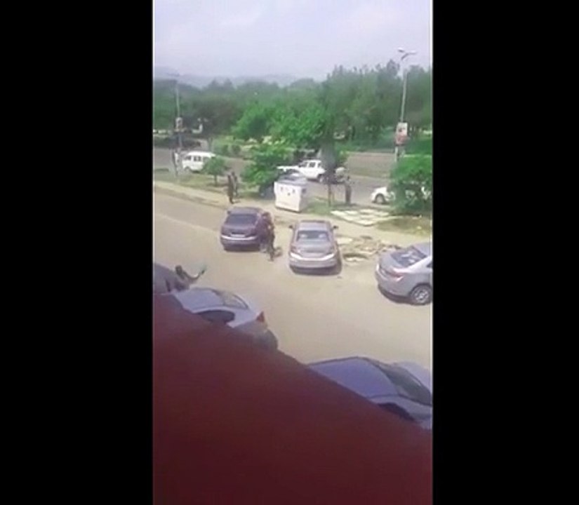 A Topless Girl in F10 Markaz Islamabad Fighting With a Man