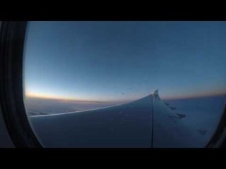 Sunrise at 41.000 feet above the ocean