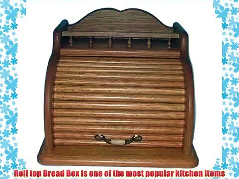 Best Rated Oak Roll Top Bread Box - Honey Oak Stain Kitchen Dining Review