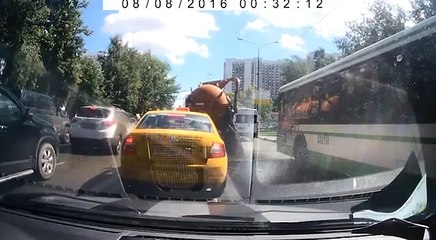 Tanker full of SEWAGE explodes