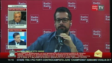 Radio Radio lo Sport - Arturo Diaconale (Direttore Comunicazione S.S. Lazio) - 10 agosto 2016