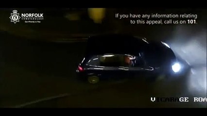 Il le renverse volontairement et revient pour essayer de l'écraser