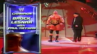 WWE Brock Lesnar vs John Cena first match in the ring HD