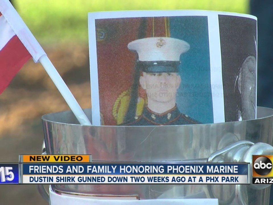 Friends, family honor slain PHX Marine
