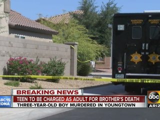 Teen to be charged as adult for brother's death