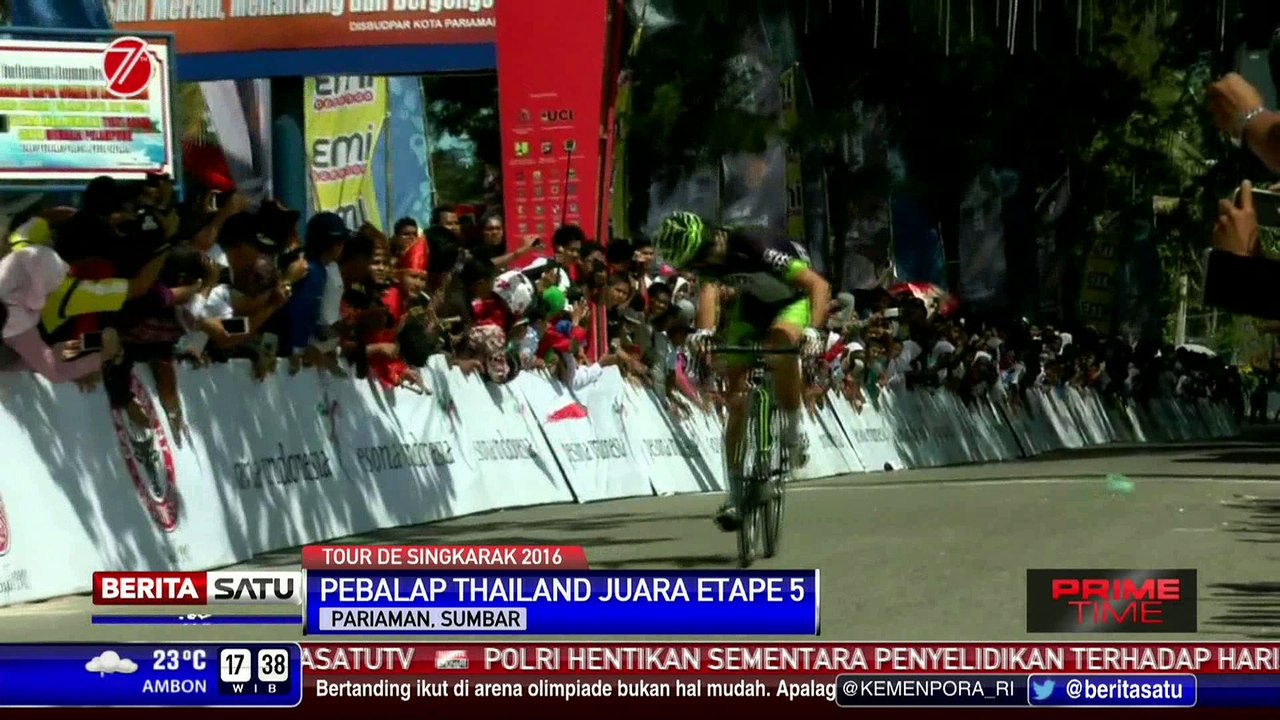 Pebalap Thailand Juarai Etape 5 Tour de Singkarak