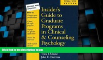 Big Deals  Insider s Guide to Graduate Programs in Clinical and Counseling Psychology: 1998/1999