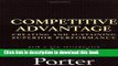 [Download] Competitive Advantage: Creating and Sustaining Superior Performance Paperback Free
