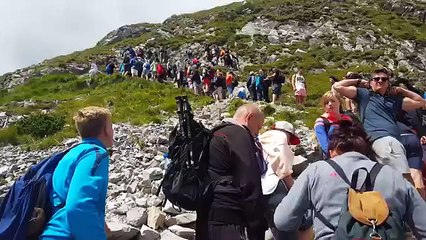 Bouchon sur un chemin de randonnée