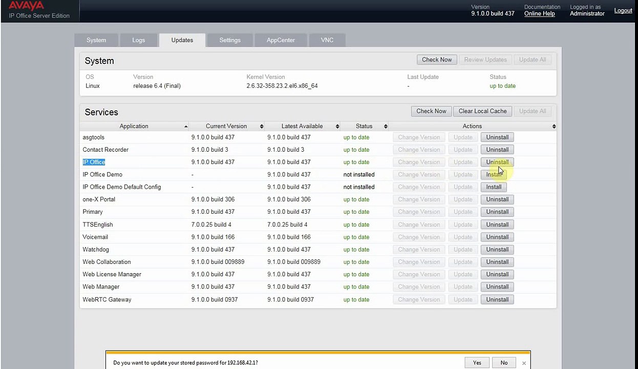 Avaya IP OFFICE Server Edition 9.1 - How to Install IPO DEMO Services (Activate DEMO)