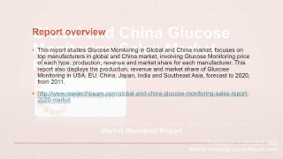 Global and China Glucose Monitoring Sales Market Report 2020