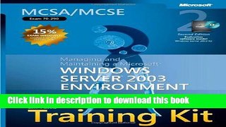 [Popular] MCSA/MCSE Self-Paced Training Kit (Exam 70-290): Managing and Maintaining a MicrosoftÂ®