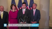 Paul Ryan easily wins GOP primary