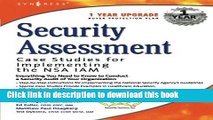 [Download] Security Assessment: Case Studies for Implementing the NSA IAM Kindle Collection