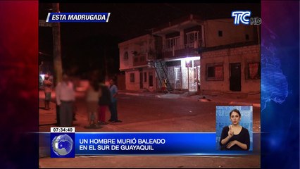 Hombre murió baleado en el sur de Guayaquil