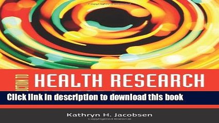 [Popular] Introduction To Health Research Methods Hardcover Collection