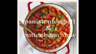 how to make Spanish meatball & butter bean stew