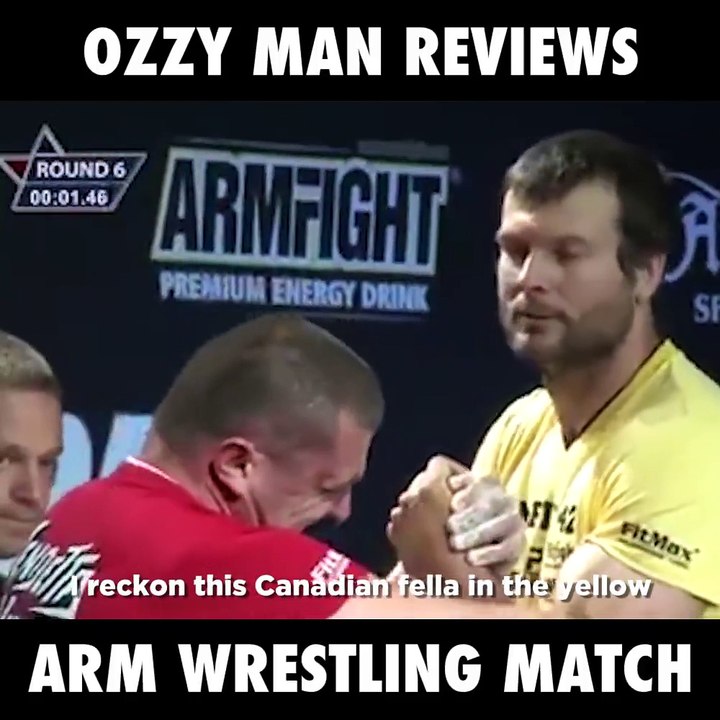 This Aussie commentary on this Canadian guy embarrassing his opponent in an arm wrestling match is hilarious...