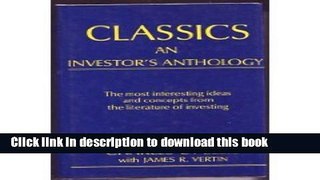 [Popular] Classics: An Investor s Anthology Kindle Online