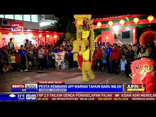 Rayakan Imlek, Ribuan Kembang Api Hiasi Langit Cirebon