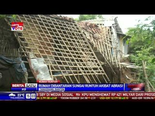 Rumah di Bantaran Sungai Cisadane Runtuh Akibat Abrasi