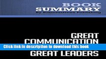 [Popular] Summary: Great Communication Secrets of Great Leaders - John Baldoni: Become a better