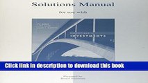 [Download] Solutions Manual to accompany Essentials of Investments Kindle Free