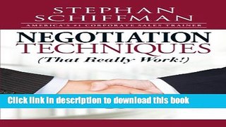 [Read PDF] Negotiation Techniques (That Really Work!) Ebook Free
