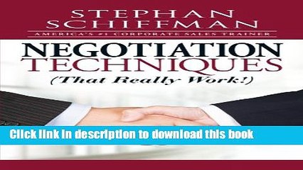 [Read PDF] Negotiation Techniques (That Really Work!) Ebook Free