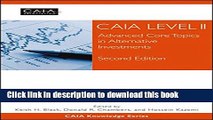 [Download] CAIA Level II: Advanced Core Topics in Alternative Investments Paperback Online