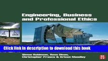[Download] Engineering, Business   Professional Ethics Paperback Free