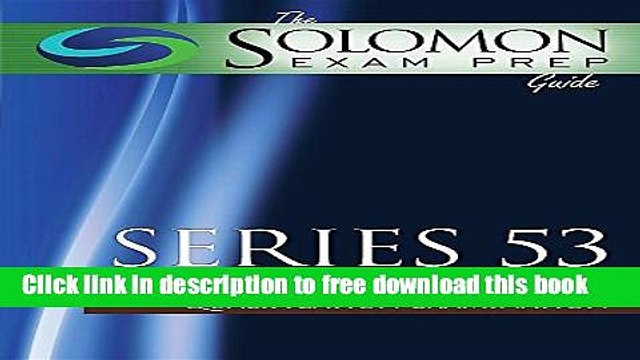 [Download] Solomon Exam Prep Guide: Series 53 - Municipal Securities Principal Qualification