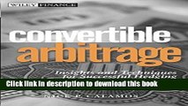 [Download] Convertible Arbitrage: Insights and Techniques for Successful Hedging Paperback