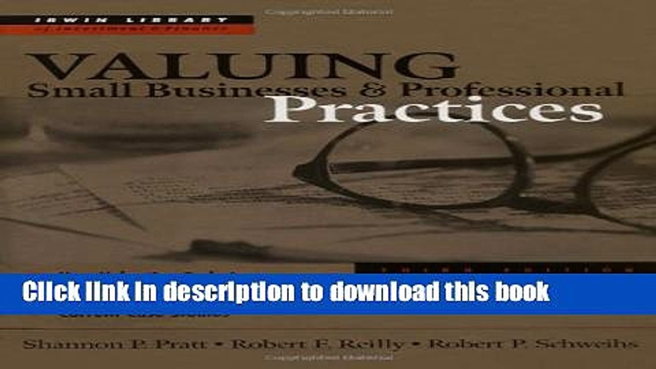 [Download] Valuing Small Businesses and Professional Practices (Irwin Library of Investment
