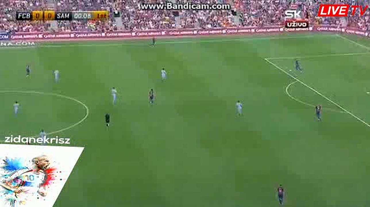 Lionel Messi Fantastic Elastico Skills - FC Barcelona vs Sampdoria - Friendly Match - 10/09/2016