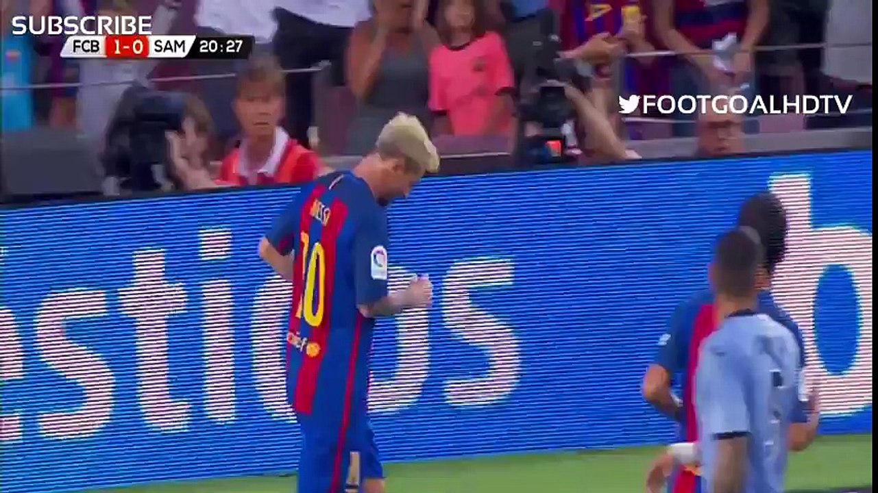 Lionel Messi enrhume le gardien de la Sampdoria ~ Barcelona vs Sampdoria