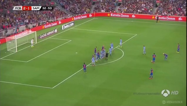 Leo Messi Free-Kick Goal HD - Barcelona 3-1 Sampdoria - Trofeo Joan Gamper 10.08.2016 HD