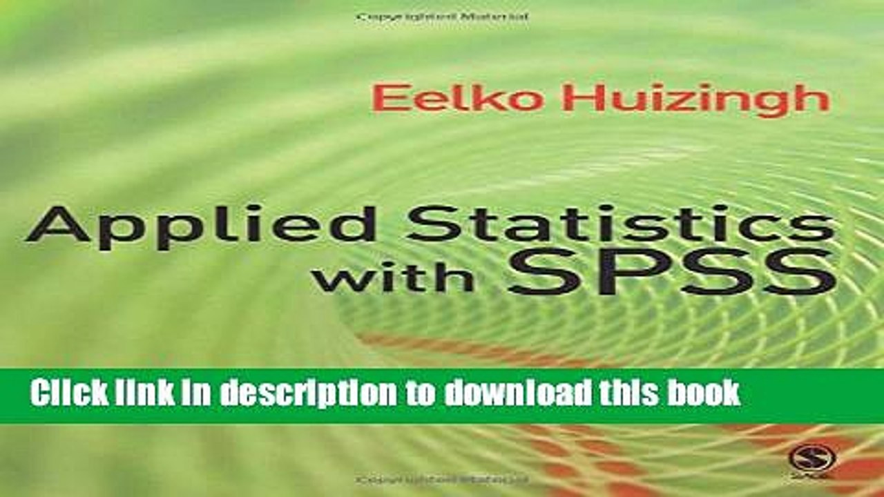 [Download] Applied Statistics with SPSS Kindle Collection