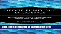 [Popular] Hedge Fund Due Diligence: Professional Tools to Investigate Hedge Fund Managers