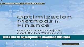 [Popular] Optimization Methods in Finance Kindle Free