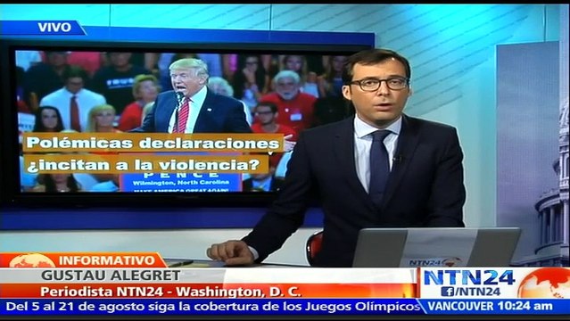 Insinuación de Donald Trump sobre uso de armas contra Hillary Clinton causa polémica en EE.UU.